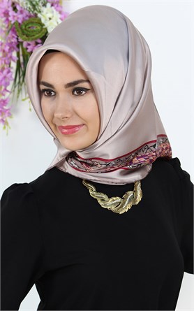 5552-09 ARMİNE İPEK VİZON BORDO