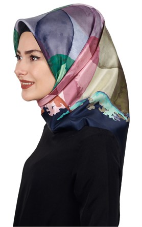 Piramit Tafta Dijital Eşarp 1914-8