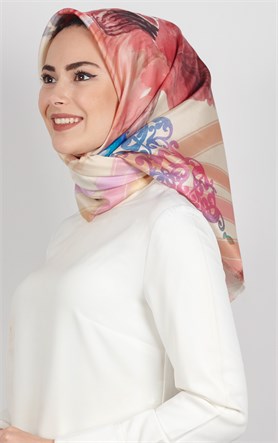 Piramit Tafta Dijital Eşarp 1924-12