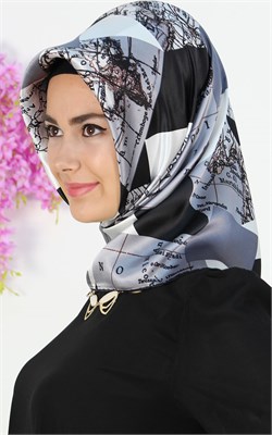 6105230-313 PİERRE CARDİN İPEK SİYAH BEYAZ