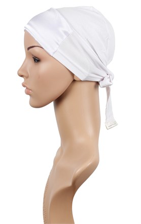 Aker Likralı Saten Bone 2502-5 Beyaz