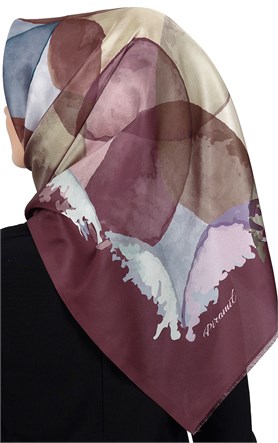 Piramit Tafta Dijital Eşarp 1914-3