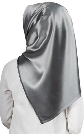 Delux Tafta Eşarp 1000-14 Gümüş