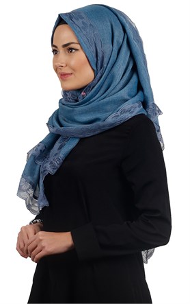 Dantelli Paşmina Şal 1243-18