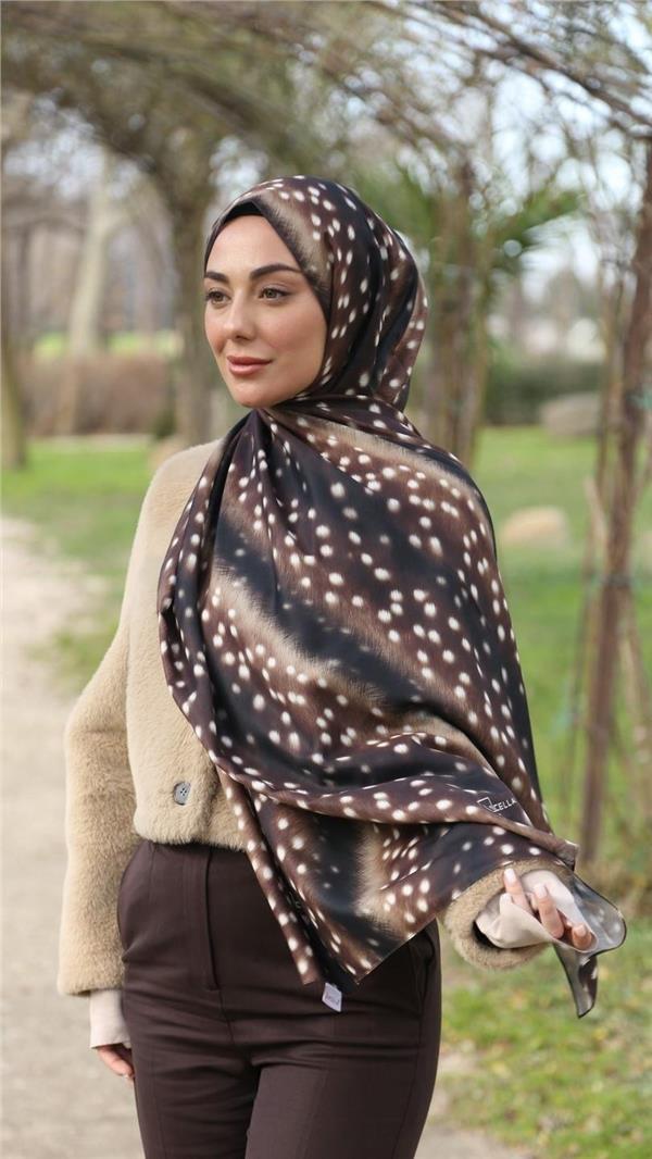 Ceylan Pamuklu Şal 168-2 Kahve 