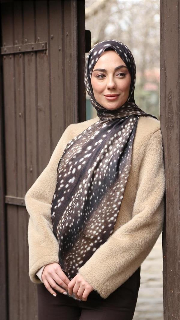Ceylan Pamuklu Şal 168-3 Yeşil Kahve 