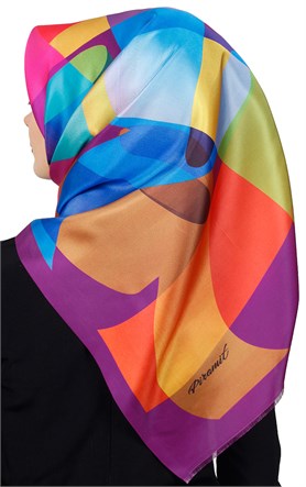 Piramit Tafta Dijital Eşarp 1917-9