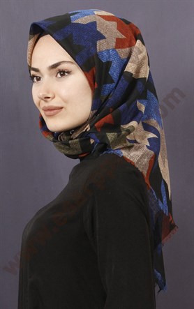 Coton Kare Eşarp 1207-1