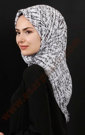 Coton Kare Eşarp 1207-12