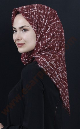 Coton Kare Eşarp 1207-14