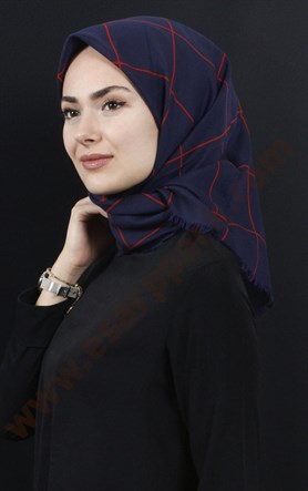 Coton Kare Eşarp 1207-17