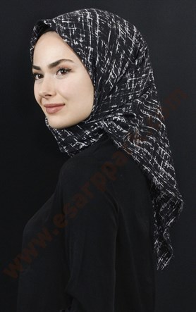 Coton Kare Eşarp 1207-18