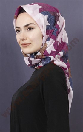 Coton Kare Eşarp 1207-2