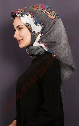 Coton Kare Eşarp 1207-23