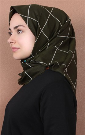 Coton Kare Eşarp 1207-26