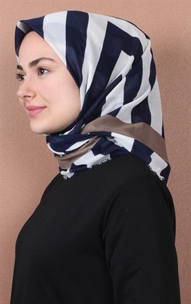 Coton Kare Eşarp 1207-28