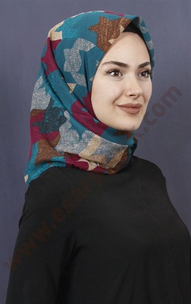 Coton Kare Eşarp 1207-3