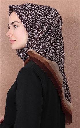 Coton Kare Eşarp 1207-35