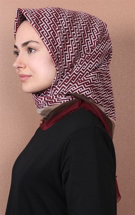 Coton Kare Eşarp 1207-40