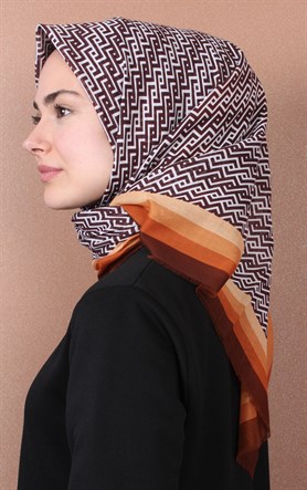 Coton Kare Eşarp 1207-41