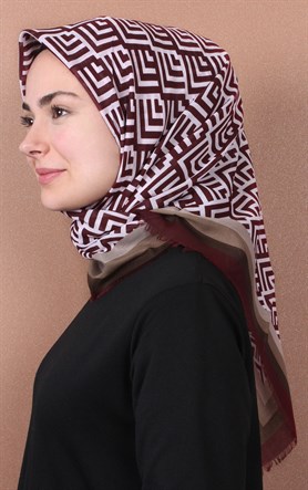 Coton Kare Eşarp 1207-43