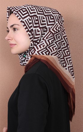Coton Kare Eşarp 1207-44