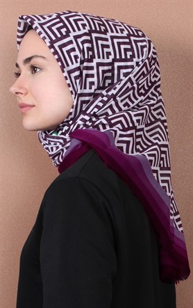 Coton Kare Eşarp 1207-46