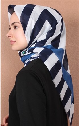 Coton Kare Eşarp 1207-48