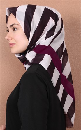Coton Kare Eşarp 1207-50