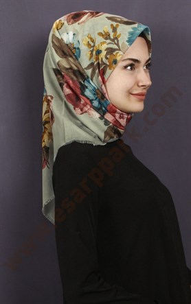 Coton Kare Eşarp 1207-54