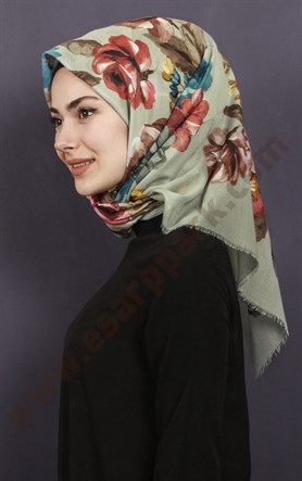 Coton Kare Eşarp 1207-54
