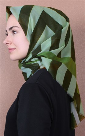 Coton Kare Eşarp 1207-55