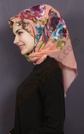 Coton Kare Eşarp 1207-56