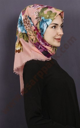 Coton Kare Eşarp 1207-56