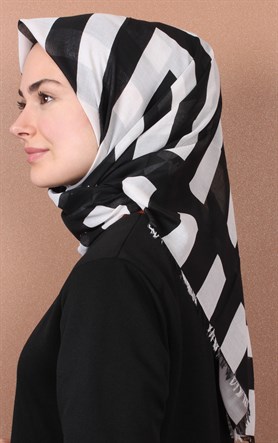 Coton Kare Eşarp 1207-57