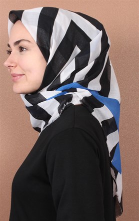 Coton Kare Eşarp 1207-58
