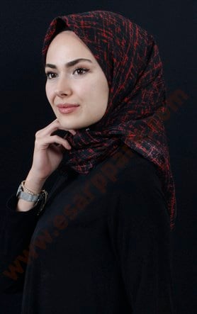 Coton Kare Eşarp 1207-6