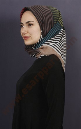 Coton Kare Eşarp 1208-1