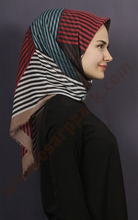 Coton Kare Eşarp 1208-1