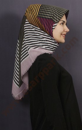 Coton Kare Eşarp 1208-10