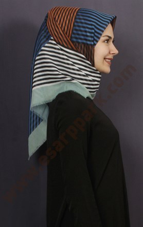 Coton Kare Eşarp 1208-16