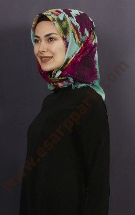 Coton Kare Eşarp 1208-18