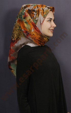 Coton Kare Eşarp 1208-27