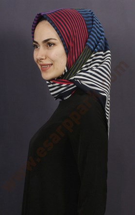 Coton Kare Eşarp 1208-4