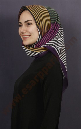 Coton Kare Eşarp 1208-5