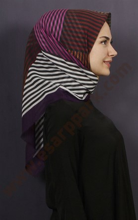 Coton Kare Eşarp 1208-5