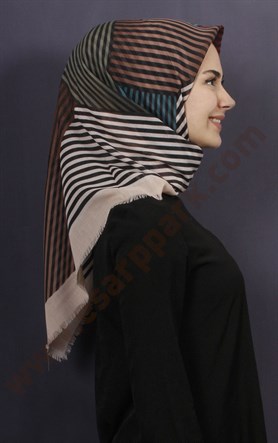 Coton Kare Eşarp 1208-7
