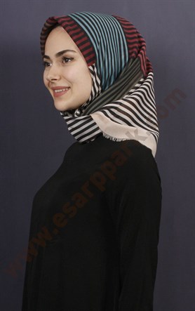 Coton Kare Eşarp 1208-7