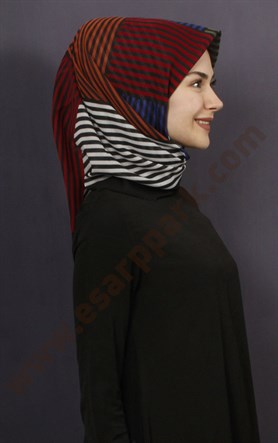 Coton Kare Eşarp 1208-9