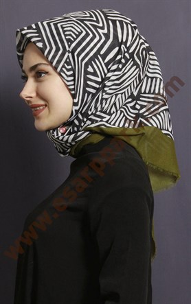 Coton Kare Eşarp 1209-18